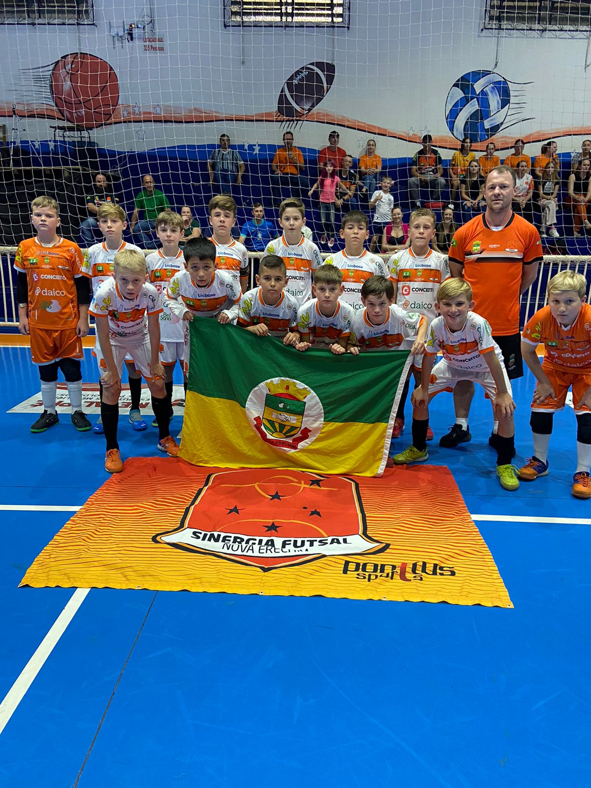 Equipe do Sinergia vem se destacando na LCF sub-11 (Foto: Divulgação)