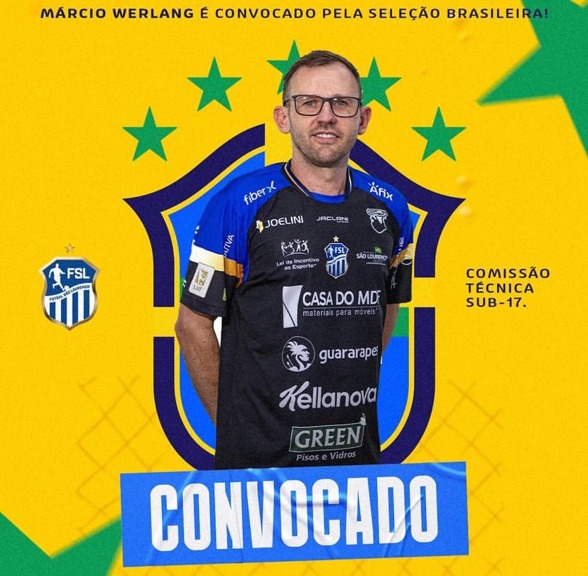 Márcio vai ser o Supervisor Técnico da seleção brasileira sub-17 (Foto: Divulgação/Futsal São Lourenço)