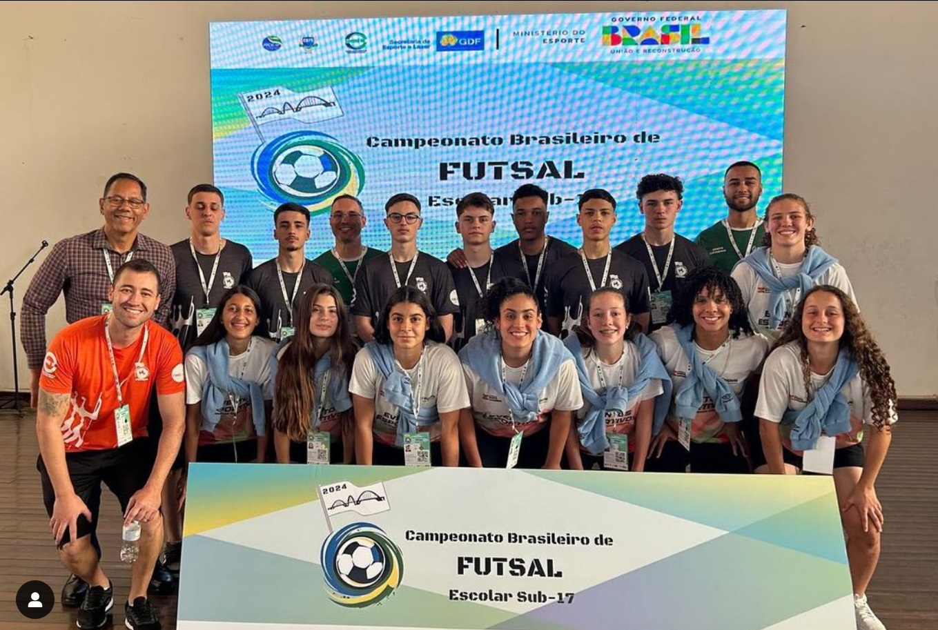 Times masculino e feminino de Santa Catarina na competição (Foto: Fesporte)