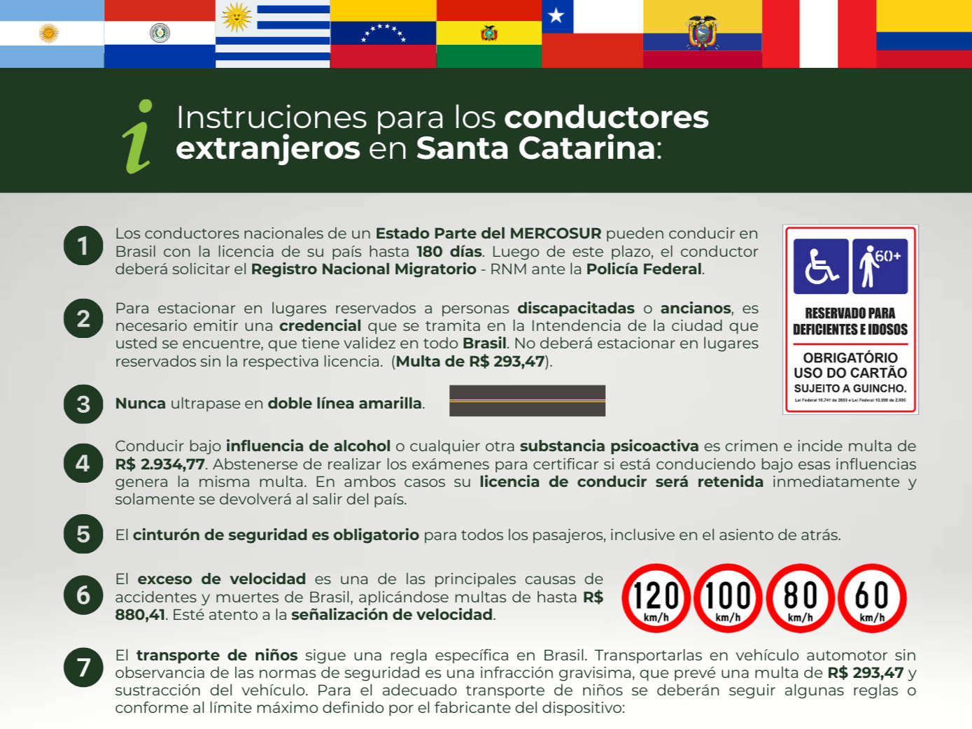 Detran lança cartilha em espanhol para orientar turistas estrangeiros