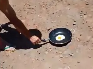 Agricultor frita ovo no chão em cidade do Paraná