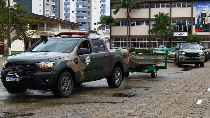 Forças de segurança catarinenses continuarão auxilindo vítimas de enchentes no RS (Foto: Divulgação)