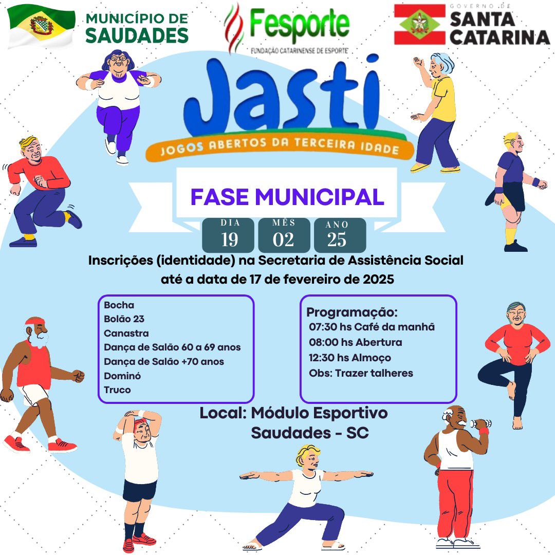 Jasti: Inscrições estão abertas para os idosos saudadenses