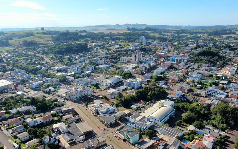 Cidade de Cunha Porã no Oeste de Santa Catarina (Foto: Dirlei Imagens Aéreas)