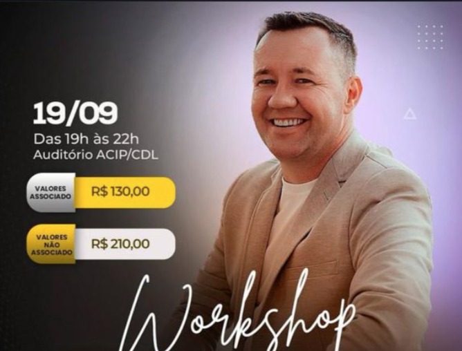 Workshop os 6 Passos da Venda será nesta sexta em Pinhalzinho 