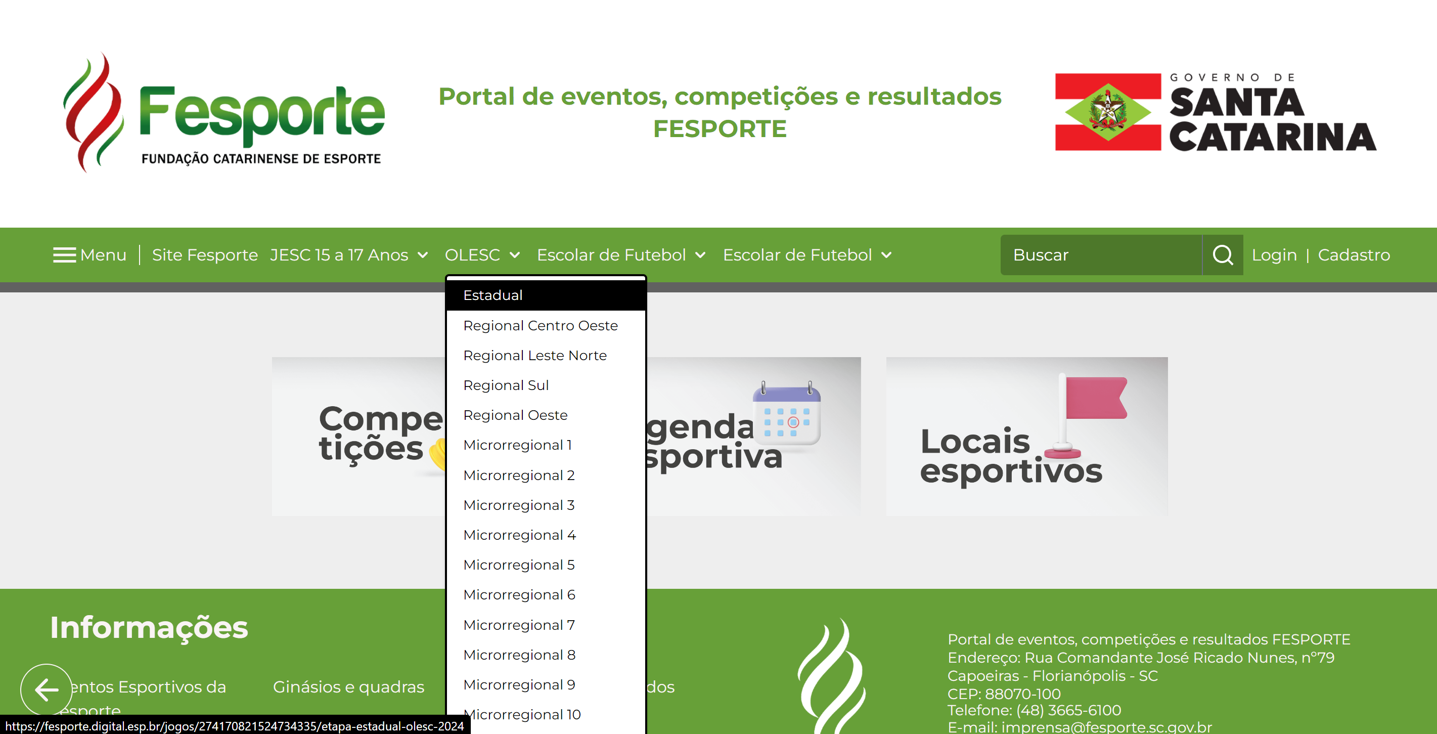 Como acessar o site da Fesporte (Foto: Reprodução/Internet)