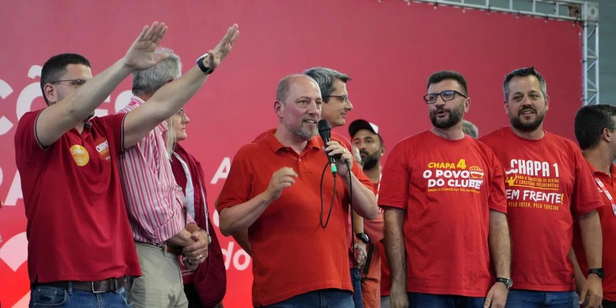 Barcellos foi reeleito presidente do Internacional (Foto: Luiza Diniz/Inter/Divulgação/CP)