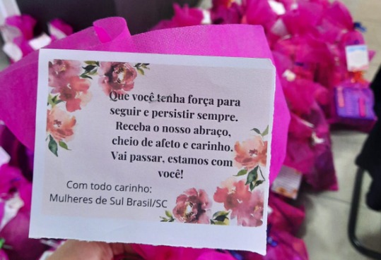 Mulheres de Sul  Brasil realizam ação em prol de mulheres gaúchas