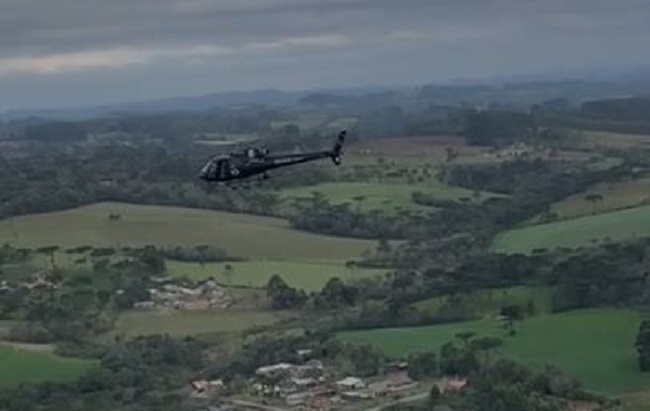 Aeronaves ajudaram no acompanhamento e perseguição (Foto: Divulgação)