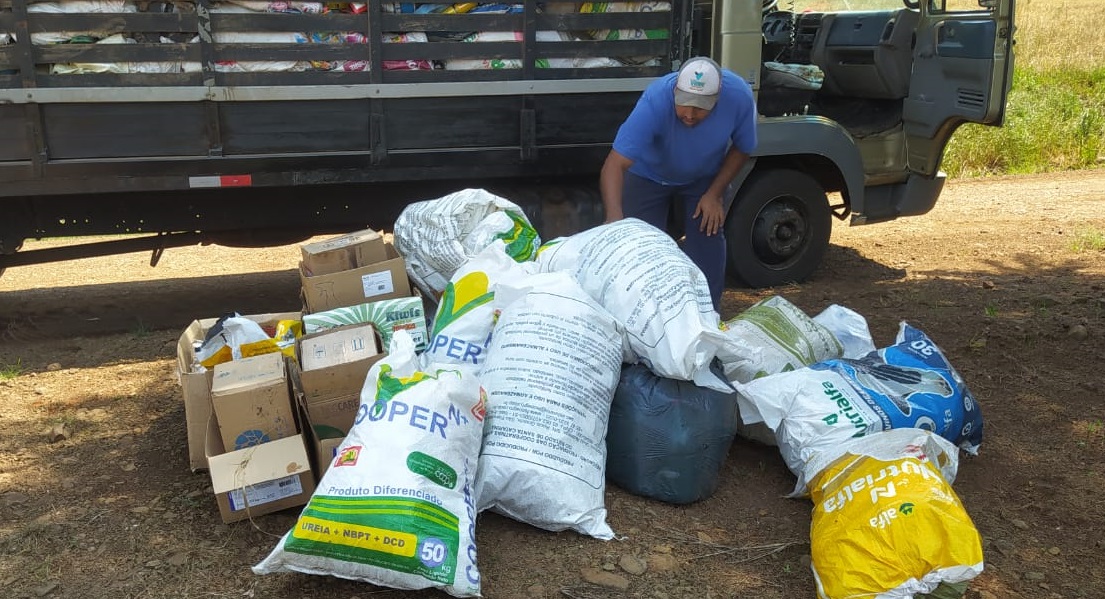 União do Oeste: Material reciclável é recolhido no interior