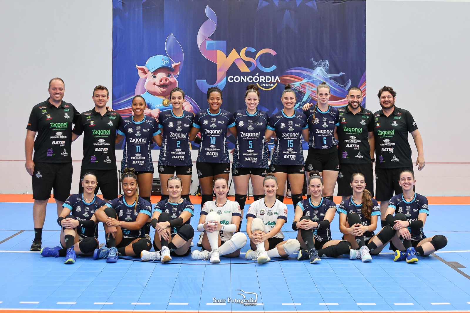 Pinhalzinho fica com o vice-campeonato do Jasc no vôlei feminino