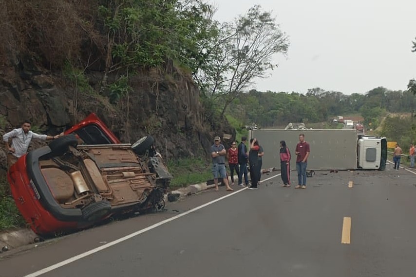 Acidente na rodovia SC-157 (Foto: Polícia Militar)